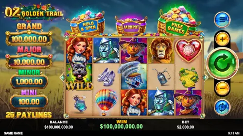 Oz Golden Trail Slot Screenshot