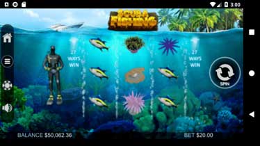 Logo des Spielautomaten Scuba Fishing im Golden Euro Casino